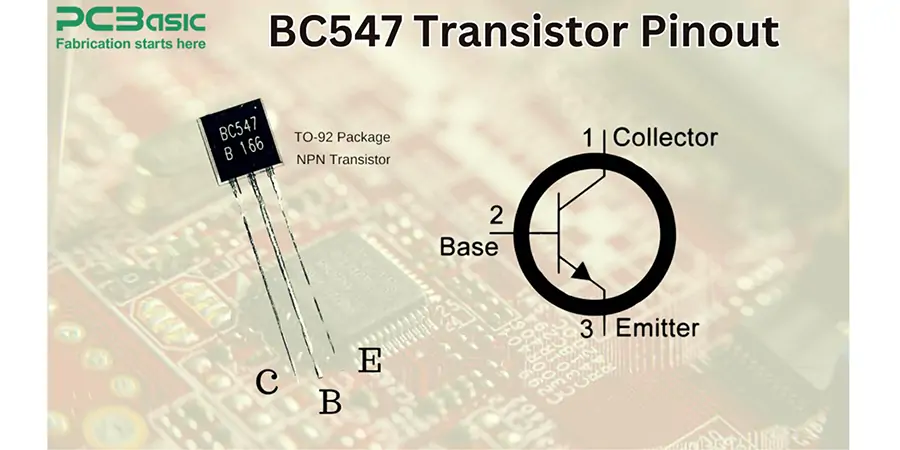 BC547 transistor pinout